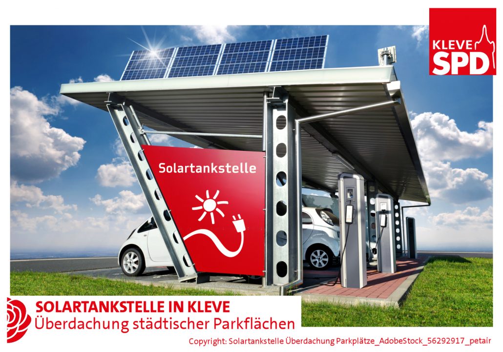 Überdachung städtischer Parkplatzflächen mit Solaranlagen