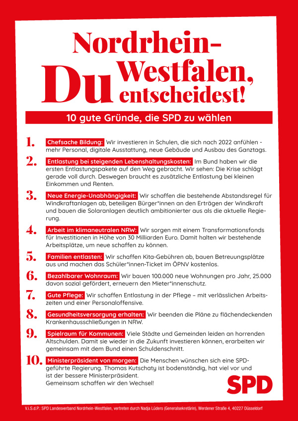 10 gute Gründe SPD zu wählen