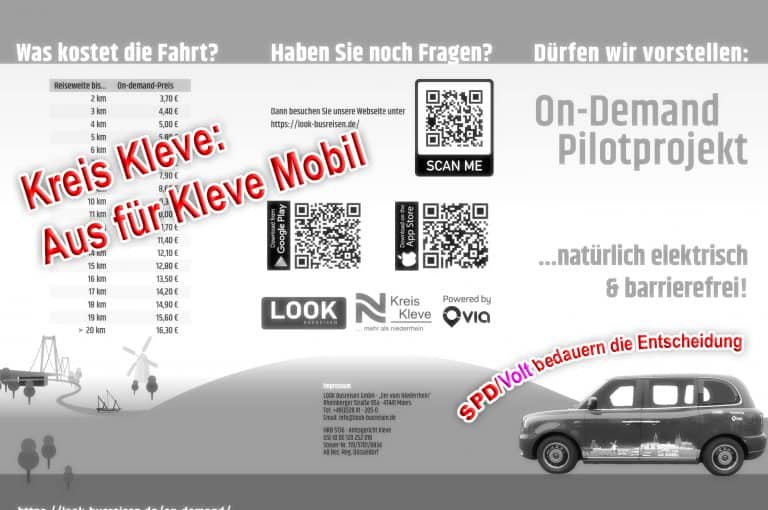 Kleve Mobil wird eingestellt