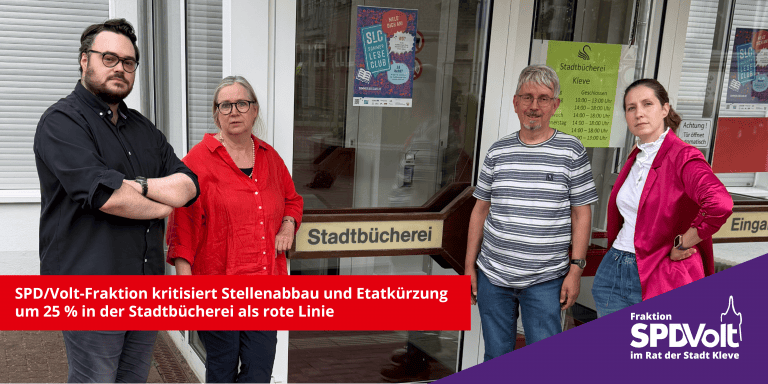 Geplanter Stellenabbau und Etatkürzung bei der Stadtbücherei