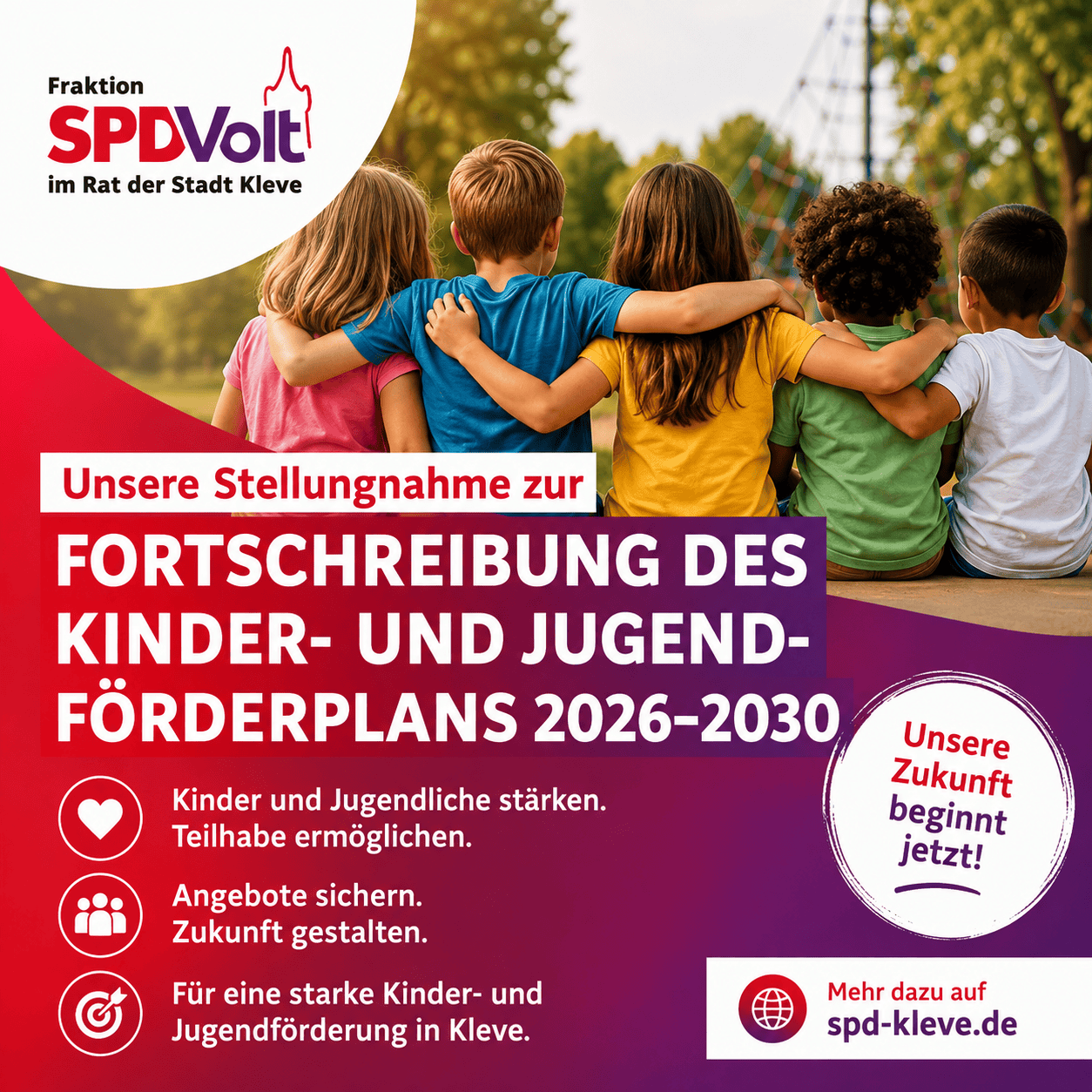 Stellungnahme zur Fortschreibung des Kinder- und Jugendförderplans (2026 – 2030) 